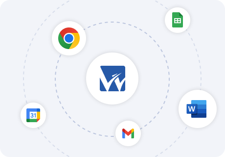 Wordvice AI integration with Chrome, Docs, Gmail, Calendar, Word