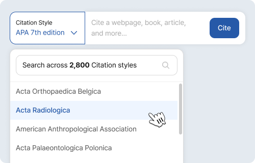 Step 1: Select Your Citation Style